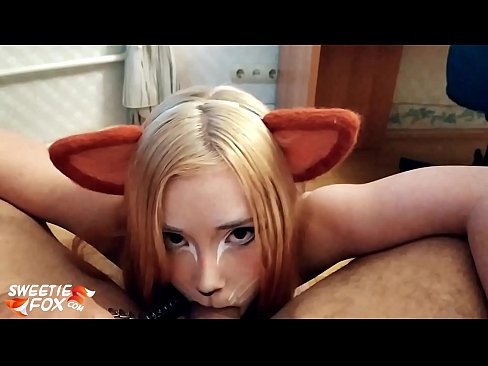 ❤️ Kitsune waxay liqaysaa dick oo afkeeda ku dhufatey ❌ anaga ❌
